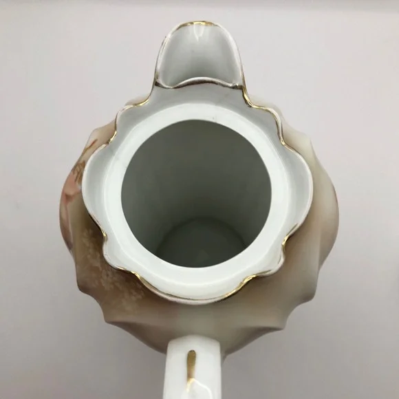 Antique Bavarian Porcelain Chocolate Pot RS Bavaria Gold Trim - Picture 11 of 15